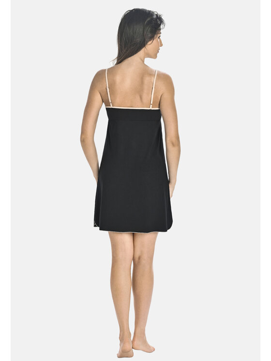 Teyli Teyli Koszula nocna 471 Czarny Regular Fit