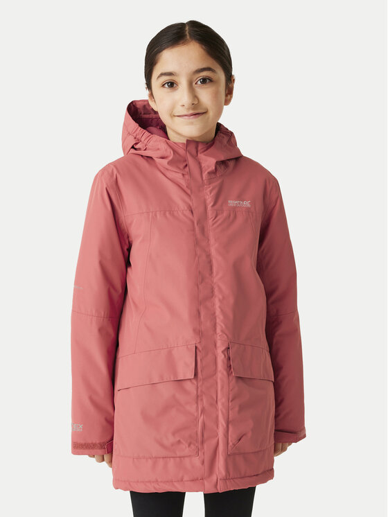 Regatta Giacca impermeabile Farbank RKP262 Rosa Regular Fit, taglia : 14Y