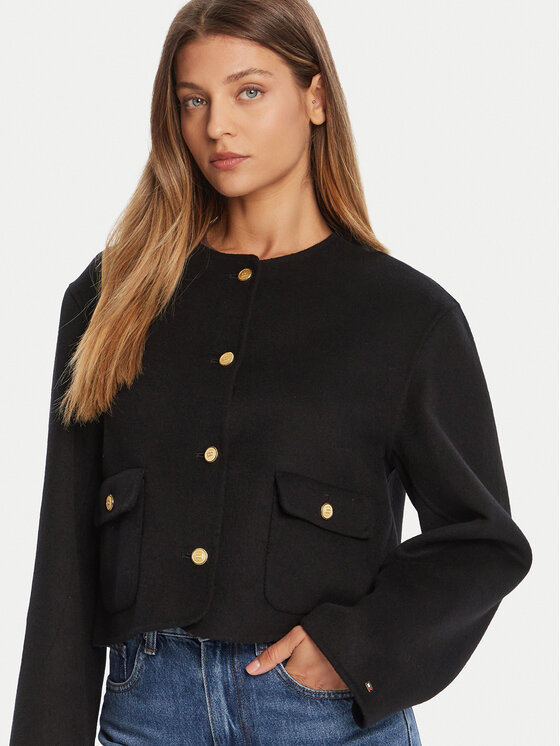 Tommy Hilfiger Tommy Hilfiger Μπουφάν μεταβατικό WW0WW47446 Μαύρο Regular Fit