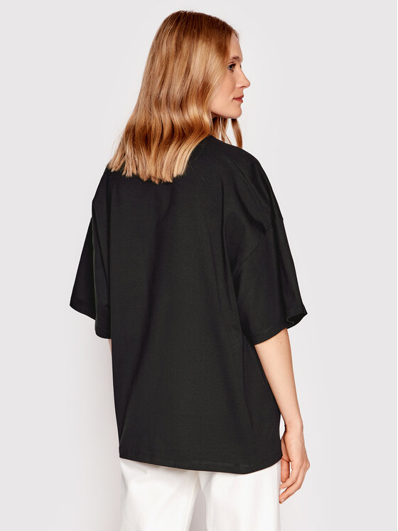 Americanos Americanos Póló Unisex Brooklyn Heavy Fekete Oversize
