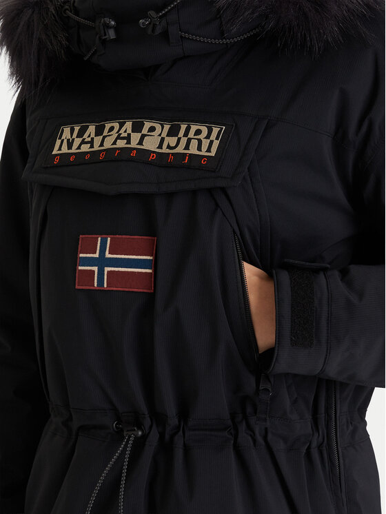 Napapijri Napapijri Geacă fără fermoar Skidoo W 2.0 NP0A4I5F Negru Regular Fit