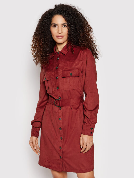 Vestito chemisier Dora W1BK13 WE5D0 Bordeaux Slim