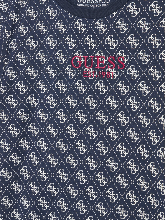 Guess Guess T-Shirt L5YI19 K8HM4 Granatowy Regular Fit
