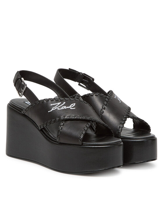 KARL LAGERFELD KARL LAGERFELD Sandali Wendy KL33372 Črna