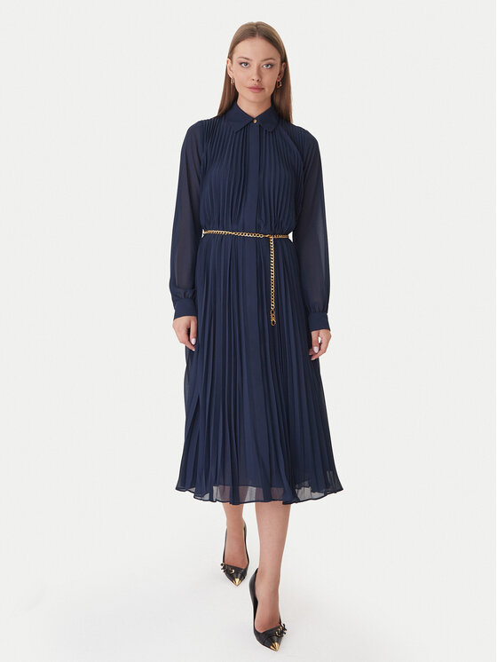 MICHAEL Michael Kors MICHAEL Michael Kors Рокля тип риза MF5838A7R3 Тъмносин Regular Fit