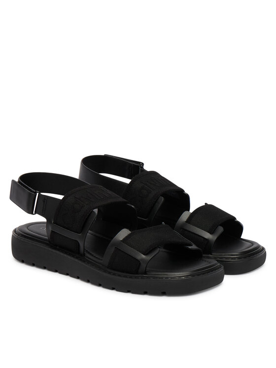 Calvin Klein Calvin Klein Sandały Sq Molded Sandal Webb HW0HW02872 Czarny