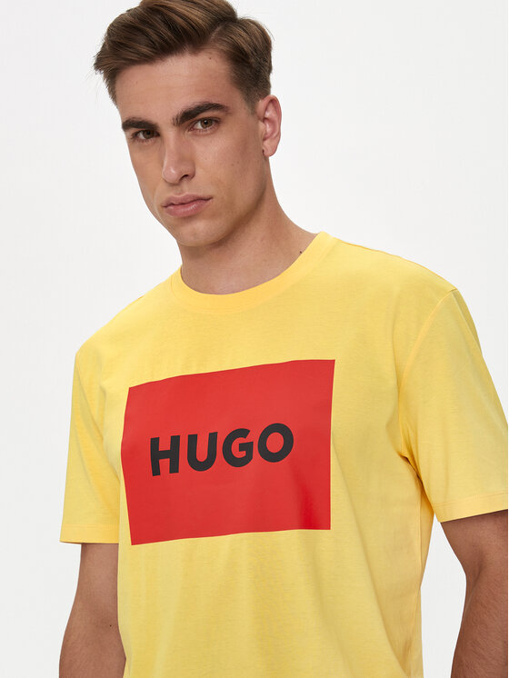 HUGO Hugo T-shirt Dulive222 50467952 Žuta Regular Fit