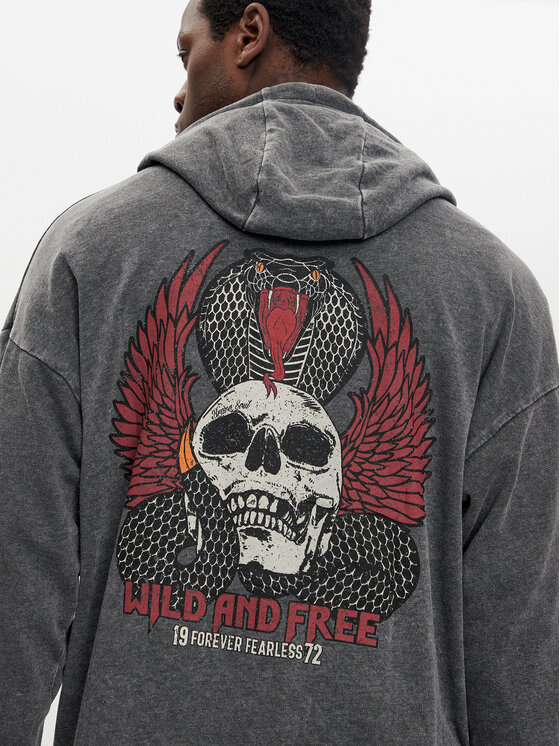 Brave Soul Brave Soul Суитшърт MSS-627PEROXIDE Черен Relaxed Fit