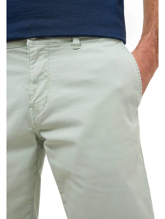 Mustang Mustang Pantaloncini di tessuto Style Amsterdam Shorts Verde Slim Fit