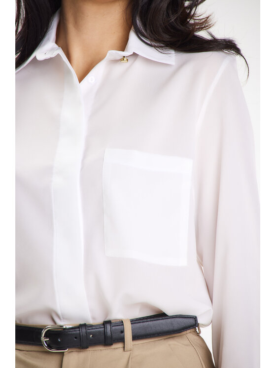 Awama Awama Bluza A652 Biały Basic Fit