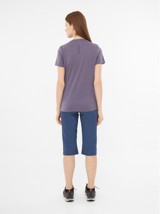 Viking Viking Koszulka techniczna T-shirt Salen Lady Merino Fioletowy Regular Fit
