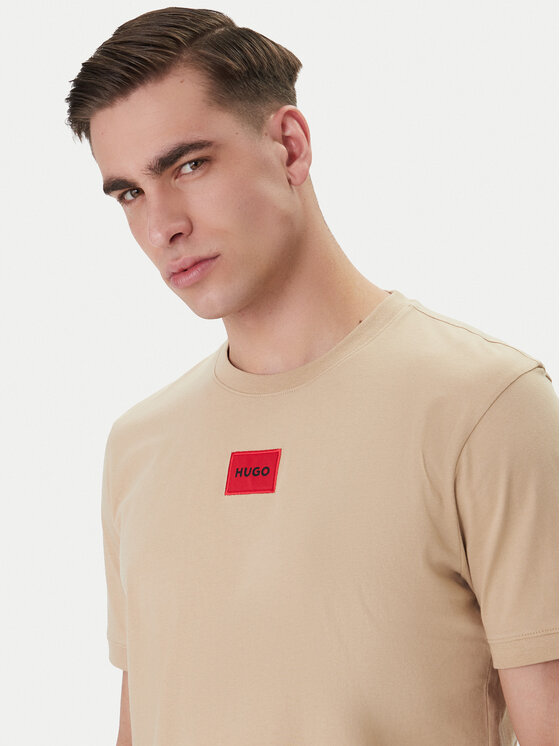 HUGO HUGO Majica Diragolino212 50447978 Bež Regular Fit