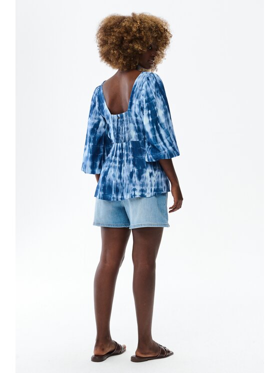 blue shadow blue shadow Bluzka Lundi Niebieski Regular Fit