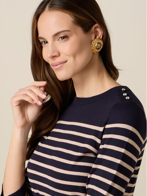 Oltre Oltre Maglione M048J005350N0Z4 Blu Slim Fit