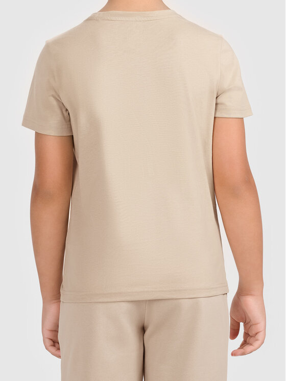 4F 4F T-Shirt 4FJWAW26TTSHF3528-83S Beżowy Regular Fit