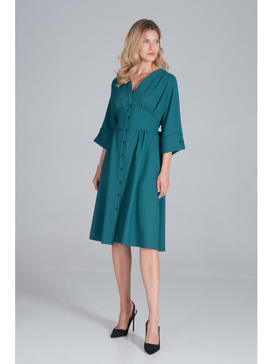 FIGL FIGL Šaty M843 Zelená Regular Fit