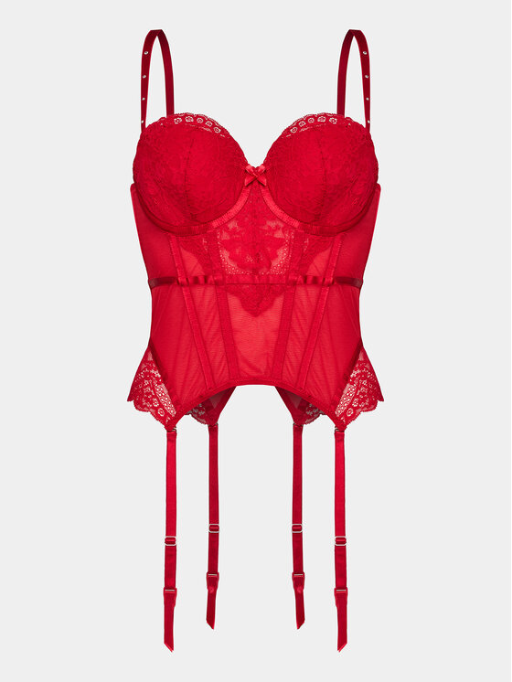 Hunkemöller Hunkemöller Top nedrček Mariah Bustier 203565 Rdeča