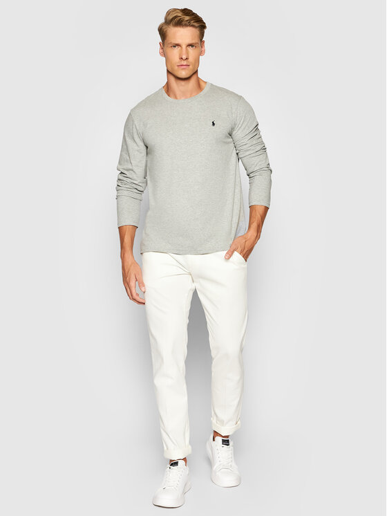 Polo Ralph Lauren Polo Ralph Lauren Majica dugih rukava Sle 714844759003 Siva Regular Fit