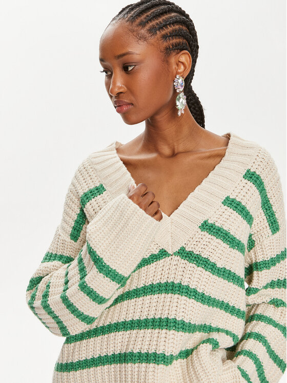 Munthe Munthe Sweter Organize 242162024274 Beżowy Loose Fit