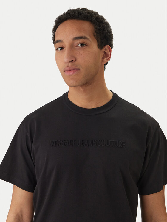 Versace Jeans Couture Versace Jeans Couture Tricou 80GAHE09 CJ00E Negru Regular Fit