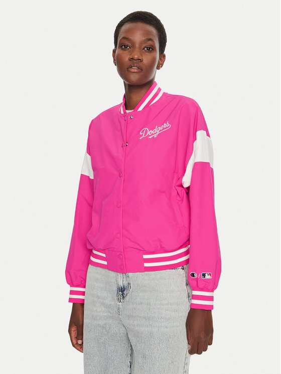 Champion Bomber stila jaka Yankees 116470 Rozā Loose Fit