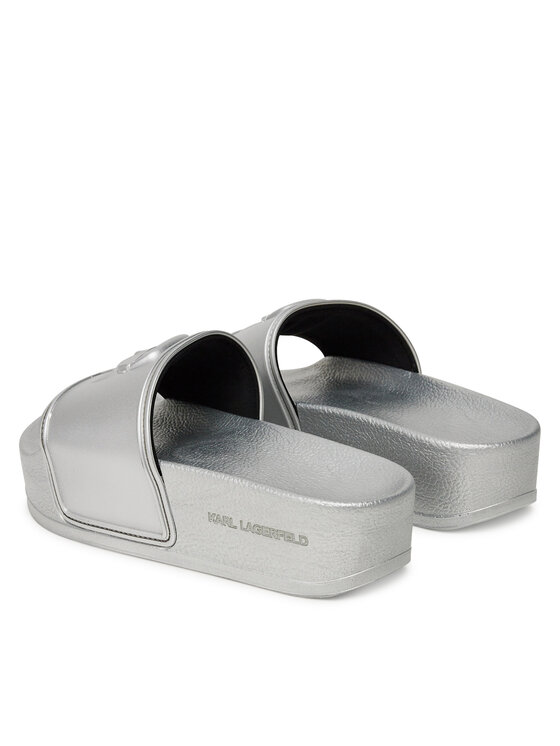 KARL LAGERFELD KARL LAGERFELD Šľapky Kondo Maxi KL80819M Strieborná