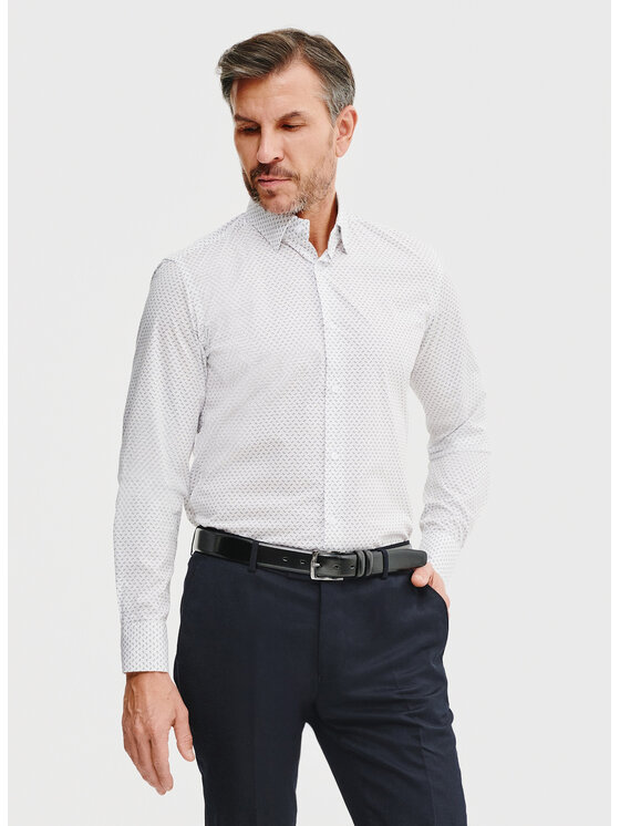 Pako Lorente Pako Lorente Koszula P25SF-1X-046 Biały Slim Fit