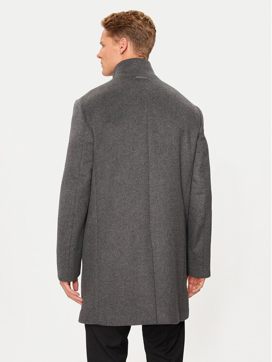Calvin Klein Calvin Klein Volneni plašč K10K113665 Siva Slim Fit