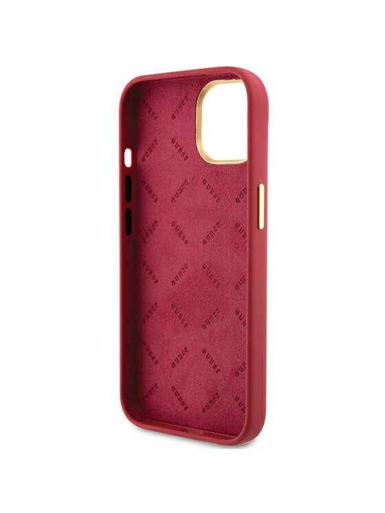 Guess Guess Etui na telefon iPhone 15 Czerwony