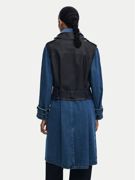 Desigual Desigual Демісезонний плащ Denimbike 25WWEW52 Голубий Regular Fit