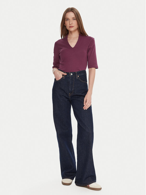 United Colors Of Benetton United Colors Of Benetton Bluză 3GA2D400U Violet Slim Fit