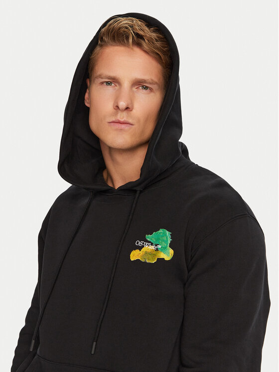 Off-White Off-White Суитшърт OMBB097S23FLE0041084 Черен Regular Fit