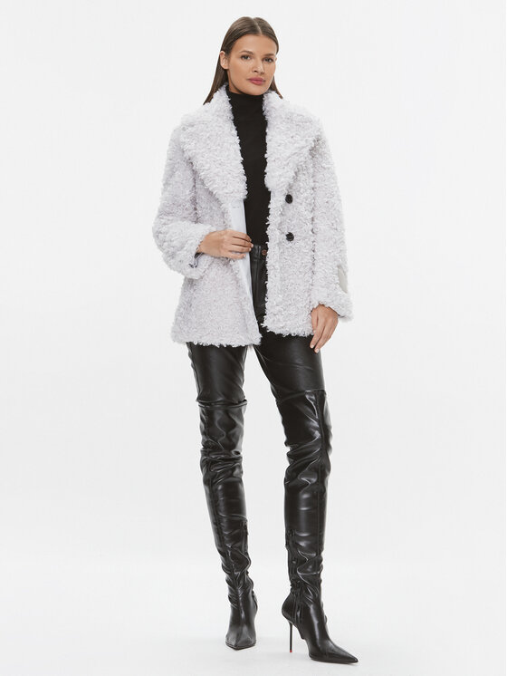 Patrizia Pepe Patrizia Pepe Δέρμα προβάτου 2O0116/E009-W356 Γκρι Regular Fit