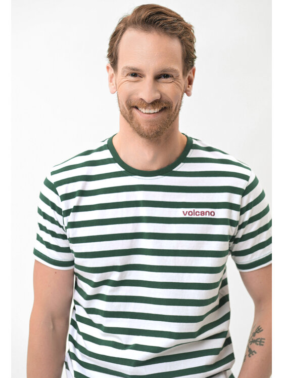 Volcano Volcano T-Shirt T-AIR Zielony Regular Fit