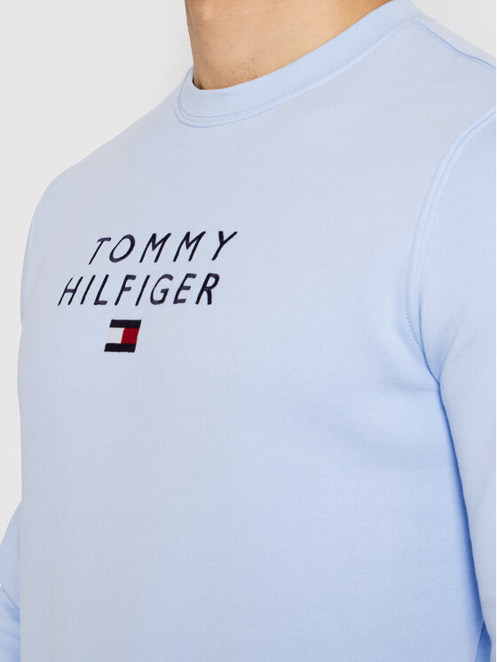Tommy Hilfiger Tommy Hilfiger Суитшърт Stacked Flag MW0MW18299 Син Regular Fit