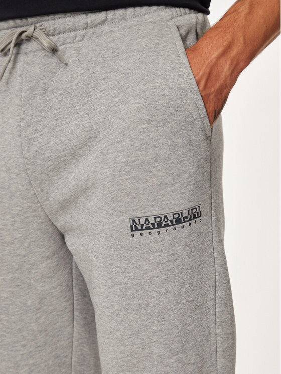 Napapijri Napapijri Spodnie dresowe M-box Logo NP0A4I32 Szary Regular Fit