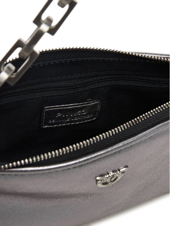 PINKO PINKO Käekott Half Moon Baguette Mini AI 25-26 PLTT 105069 A2O9 Hõbedane