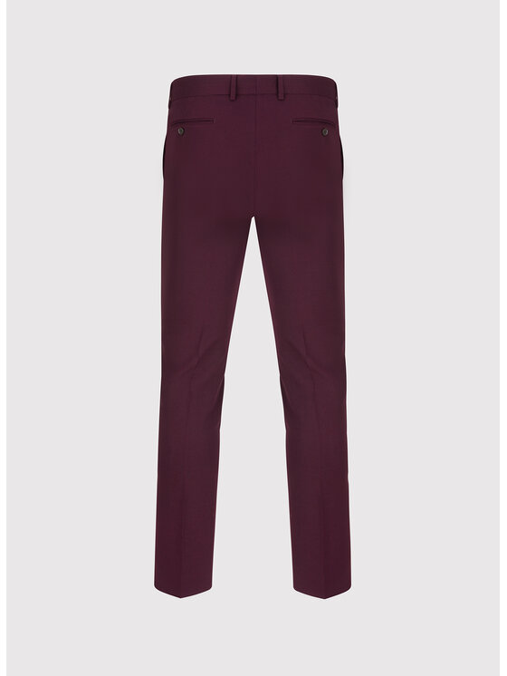 Pako Lorente Pako Lorente Spodnie garniturowe P25WF-6G-001 Bordowy Super Slim Fit