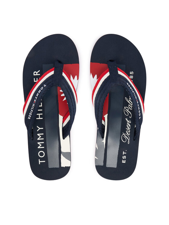 Tommy Hilfiger Flip flop Patch Hilfiger Beach Sandal FM0FM05903 Bleumarin