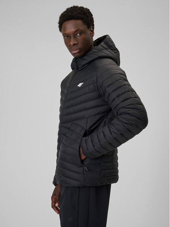 4F 4F Kurtka puchowa BASIC+ Czarny Regular Fit