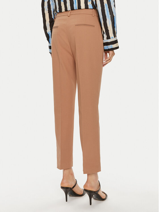 PINKO Pinko Hlače iz tkanine Bello 100155 A1P9 Rjava Regular Fit