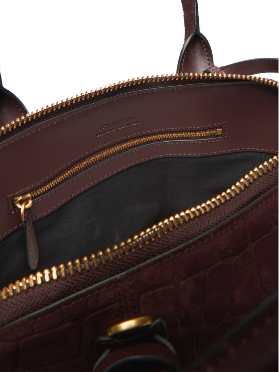 PINKO PINKO Дамска чанта Bowling Bag Medium AI 25-26 PLTT 105906 A2YW Бордо