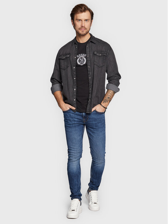 T-shirt M3RI19 J1314 Nero Slim Fit