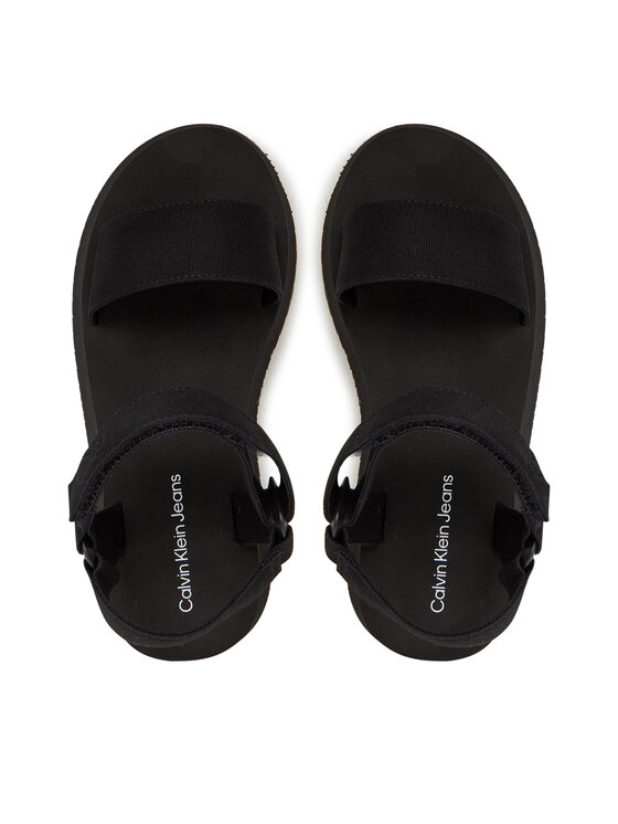 Calvin Klein Jeans Calvin Klein Jeans Sandały Sandal Velcro Webbing Mg YW0YW01693 Czarny