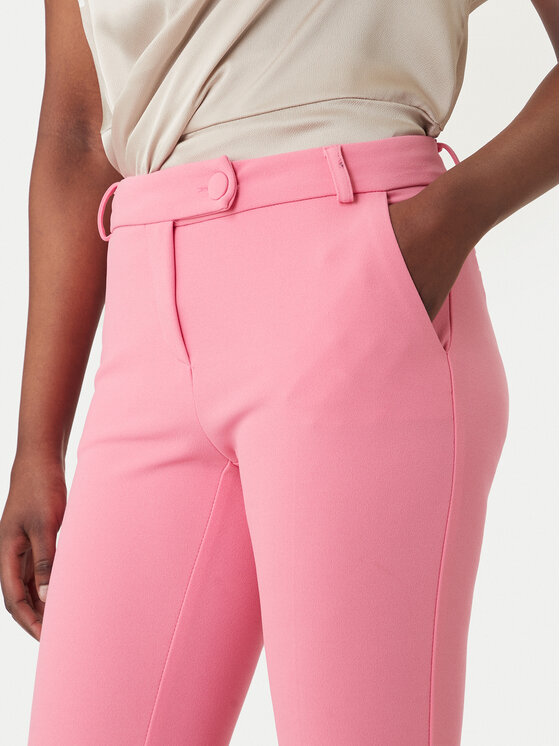 Rinascimento Rinascimento Medžiaginės kelnės CFC0127865003 Rožinė Slim Fit