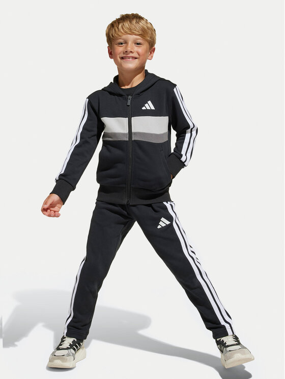 adidas adidas Trenirka Seasonal Essentials Tiberio 3-Stripes JY0520 Črna Regular Fit