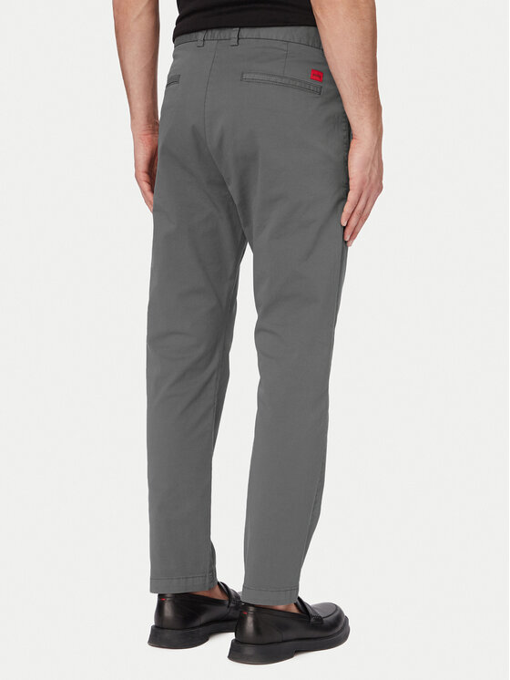 HUGO HUGO Čino bikses David251D 50530886 Tumši pelēka Slim Fit