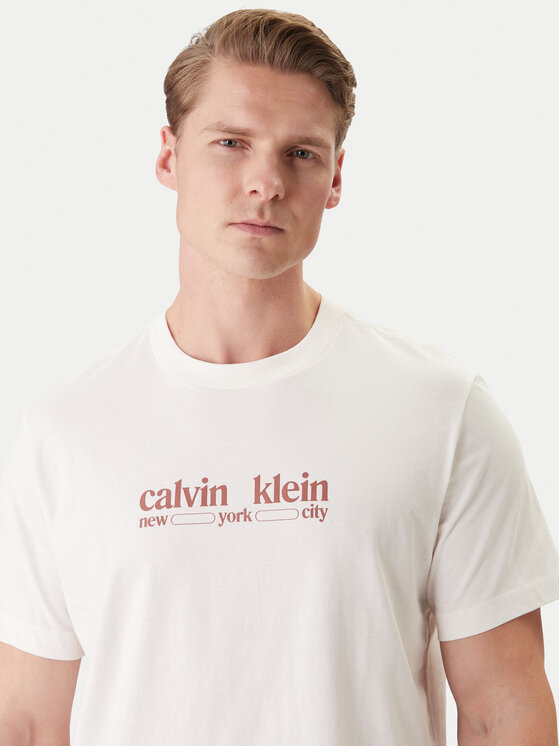 Calvin Klein Jeans Calvin Klein Jeans T-Shirt NYC Graphic LV14RE831G Bílá Regular Fit