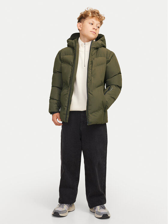 Jack & Jones Junior Jack & Jones Junior Kurtka zimowa Slay 12261353 Zielony Regular Fit