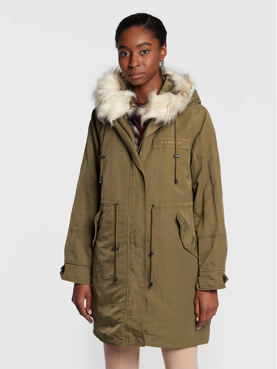 Guess Guess Parka Lena W2BL32 WEWG0 Roheline Regular Fit